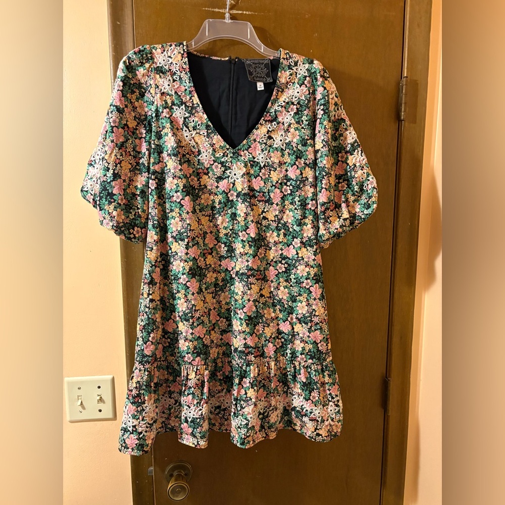 Jade Johnny Was Rebekah Poplin Mini Dress in Floral Multi
